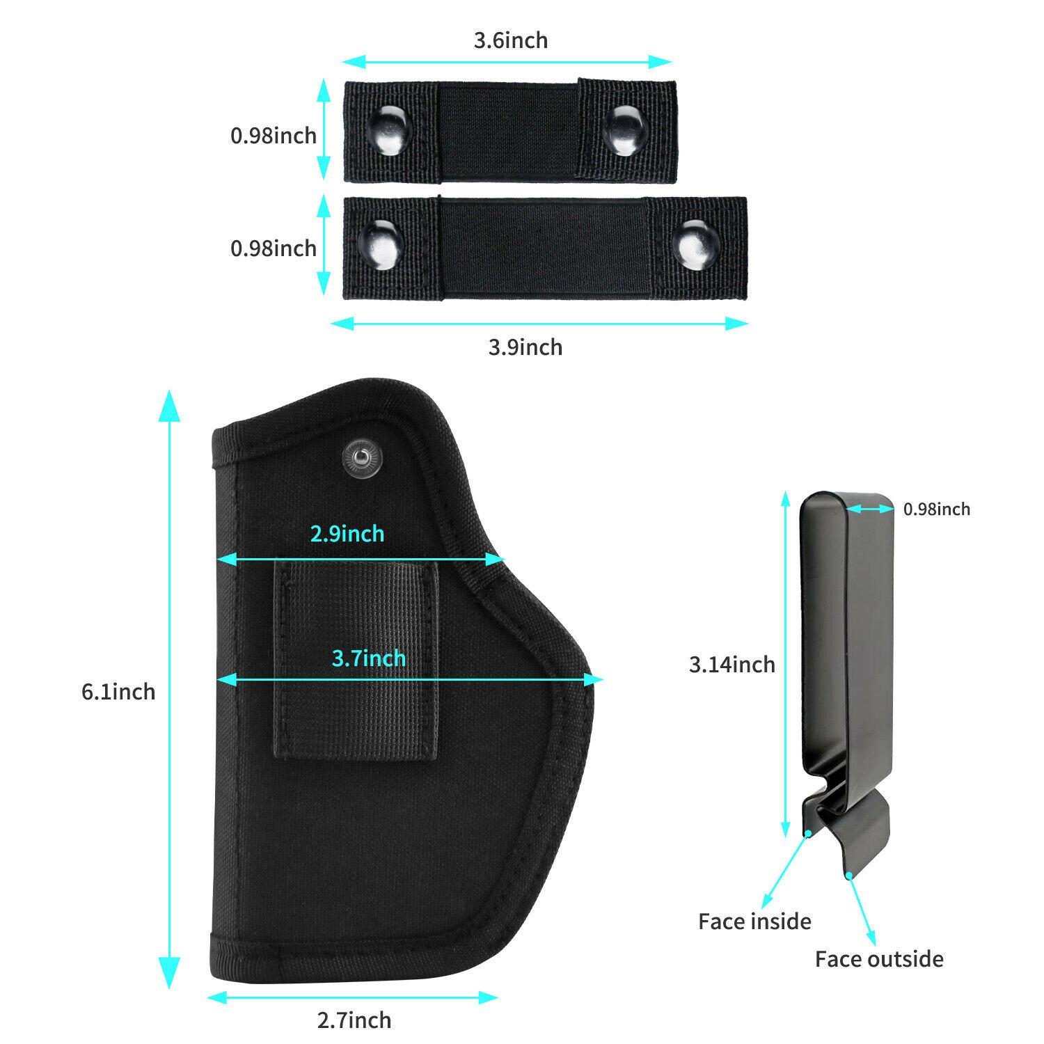 Universal Tactical Concealed Gun Holster Left/Right Hand Fit IWB OWB Carry Perfect for Daily/Tactical Use