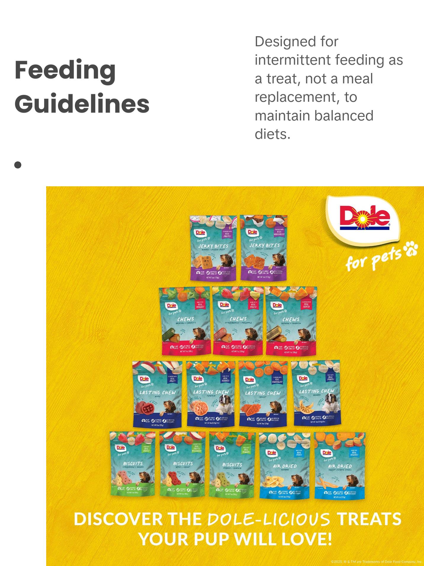 Dole for Pets Fruit Jerky Bites Dog Treats, Banana and Dragon Fruit - Flavored with Real Fruits, No Wheat, Corn, Soy, Artificial Flavors, Colors, or Preservatives, 6 Oz