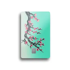 Teal Blossom Branch Card Skin