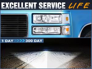 Nilight Headlight Assembly Compatible with 1988 1989 1990 1991 1992 1993 Chevrolet GMC C/K 1988-1993 Silverado Suburban Sierra Blazer Tahoe Yukon Chrome Housing Amber Reflector