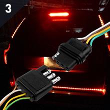 Nilight Truck Tailgate Bar 60" Triple Row 504 LED Strip with Red Brake White Reverse Sequential Amber Turning Signals Strobe Lights for Enhanced Visibility dealsforyoudays headliner star truckled