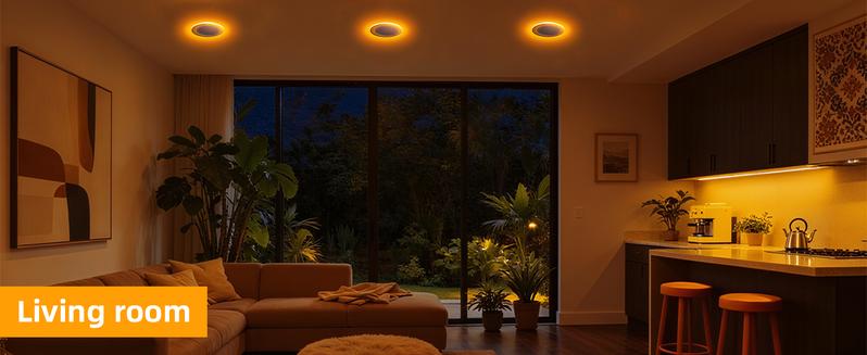 6Inch Ultra-Thin 6CCT Multicolor LED Recessed Night Lights 12W 1050Lumen 110-130V Dimmable Downlights for Living Room2000K 2700K 3000K 3500K 4000K 5000K Adjustable Lighting for Bedroom luces led para casa