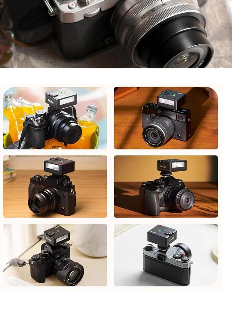 Godox Flash iM30 iFlash Camera Flash GN15 7:1/64 to Full Flash Power Steps,3.6s Recycle Time,CCT 6500K±200K with S1/S2 Optical Trigger for Canon Sony Nikon Fujifilm Fuji Olympus Panasonic Etc Cameras