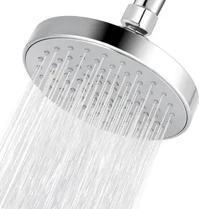 High Pressure Shower Head - 4.7“ Powerful Bathroom Pressure Boosting Rain Showerhead - Perfect Universal Replacement for Rainfall Shower Heads (Chrome)