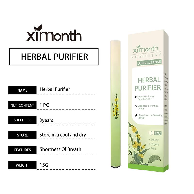 Ximonth Body Care Stick Herbal Purifier with Menthol Mullein Thyme for Gentle Nourishment & Breathing Comfort Enhances Respiratory Tract Cleanse