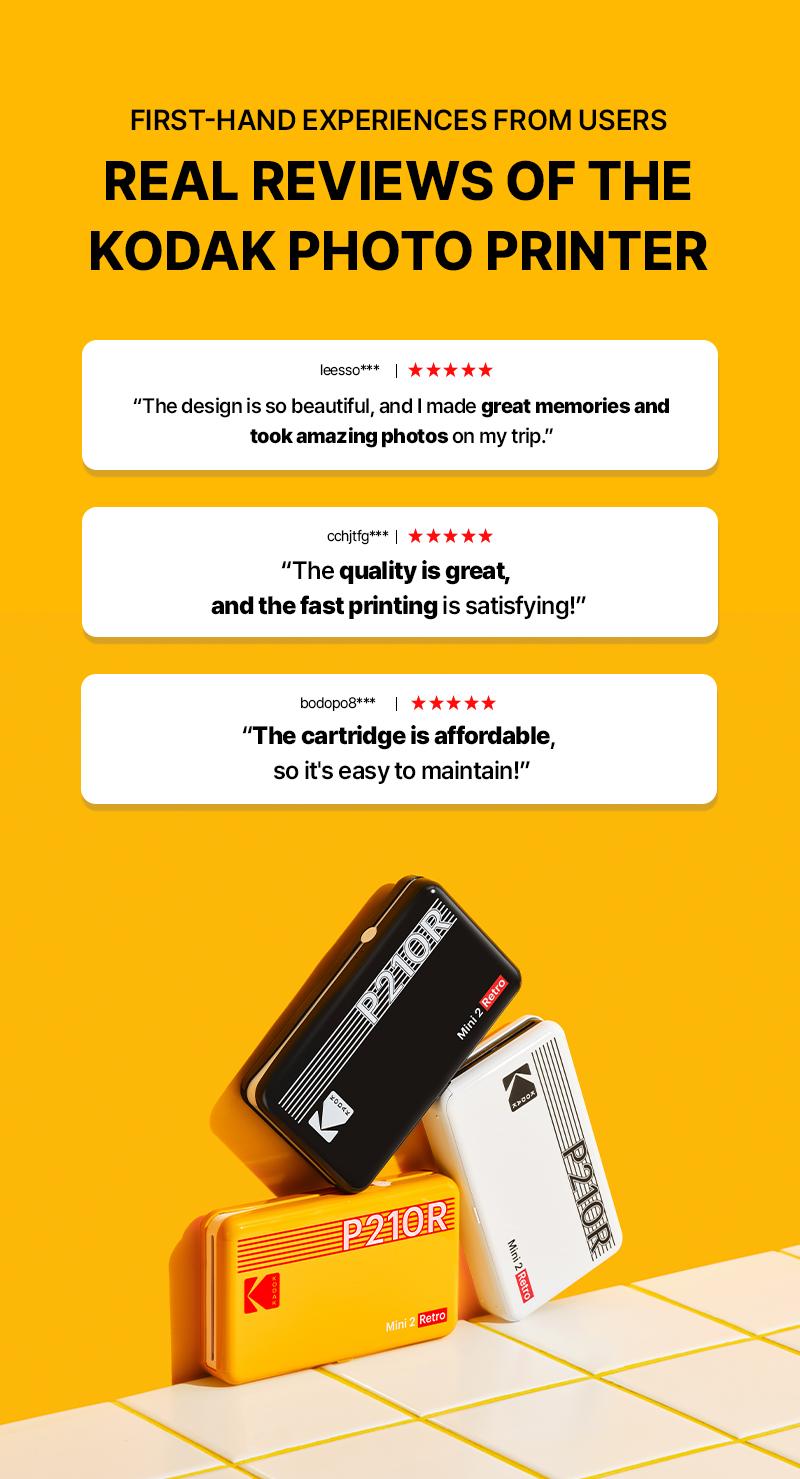 Kodak Mini 2 Retro 4PASS Portable Photo Printer – Easy Bluetooth Connection & 30 Sheets Bundle