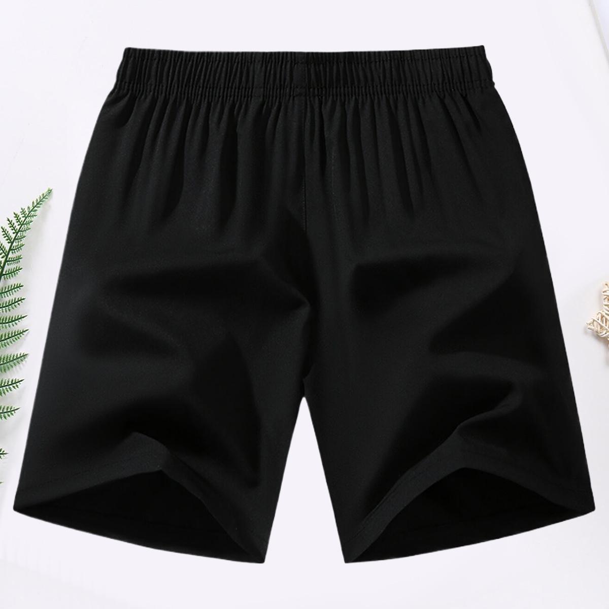 Men's Solid Color Zipper Pocket Shorts - Summer Casual Comfortable Breathable Three-Quarter Pants, Men's Everyday Bottoms, Tropical Beige, 3-Pack