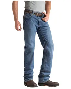 Ariat Men's Fr M3 Medium Wash Loose Basic Stackable Straight Leg Jean Big - 10014449-Big