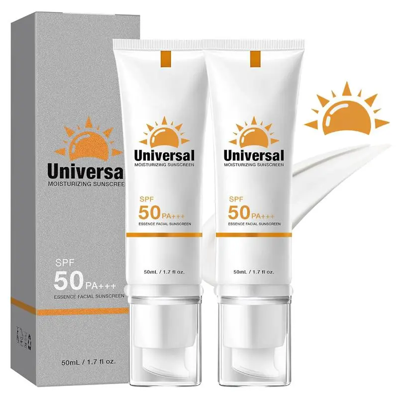 Sunscreen to prevent sunburn andtanning,Universal Tinted Face MoisturizerSunscreen,SPF 50 PA+++,Water Resistant AndNon-Greasy,For All Type Skin Facial Skincare