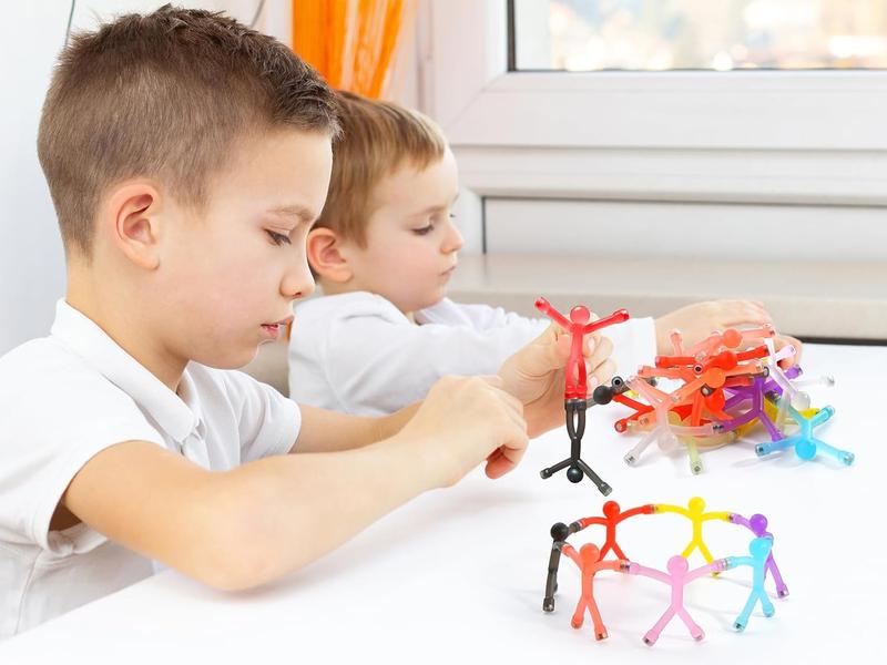 MUNBYN  10PCS Colorful Magnetic People Set – Bendable Magnetic Figures for Kids & Adults, Fun Fridge Magnets and Fidget Toys, Creative Office, Refrigerator & Whiteboard Decorations