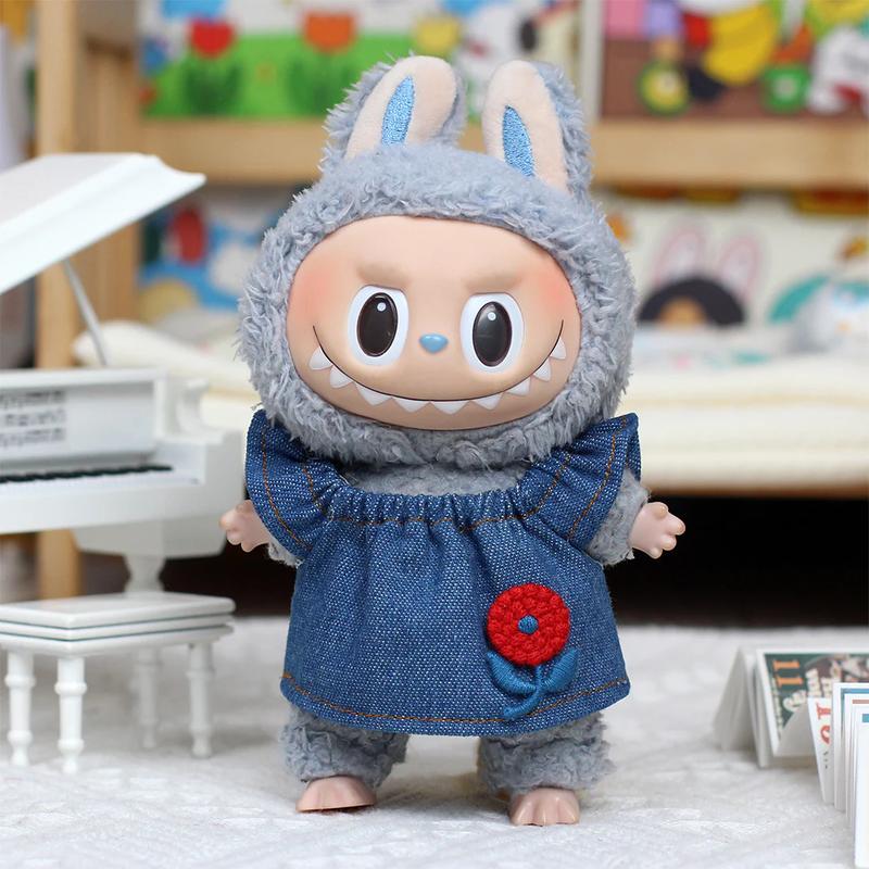 Labubu 17cm DIY Doll Making Clothes Invisible Wings Princess, Heartbeat Macaron Labubu Soft Cuddly Gift Lifelike Newborn Reborn Labubu 17cm DIY Doll Making Clothes Invisible Wings Princess, Heartbeat Macaron Labubu Soft Cuddly Gift Lifelike Newborn Reborn