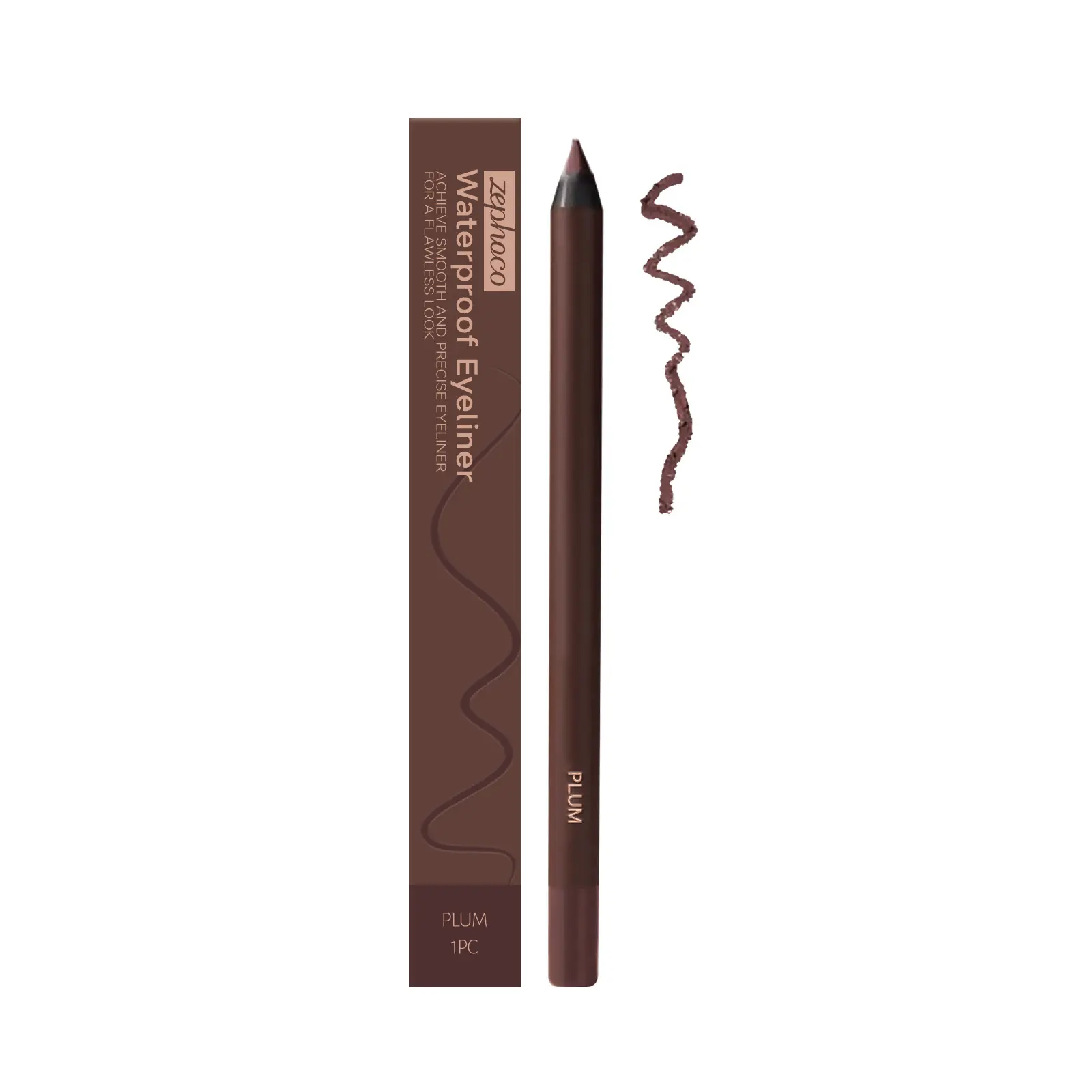 Plum eyeliner, eye beauty waterproof and non-fading Silky smooth eyeliner pen
