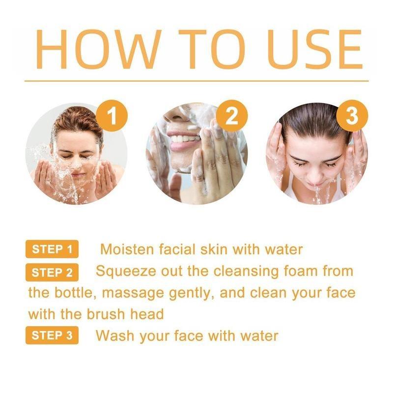 Turmeric Skin Care Kit, 5 Counts/set Facial Cleansing Pads & Soap & Oil & Cleansing Mousse & Facial Cleanser & Lathering Net, Skin Care Kit for Women & Men, Turmeric Face Wash