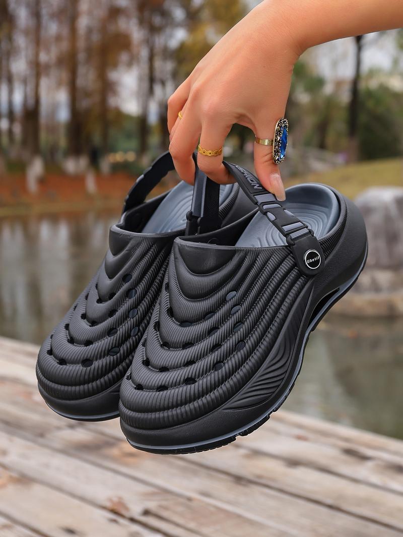 Ubetif Summer Women's Clogs Outdoor Thick Sole Non-Slip Odor Resistant Durable Quick Drying Soft Beach Sandals