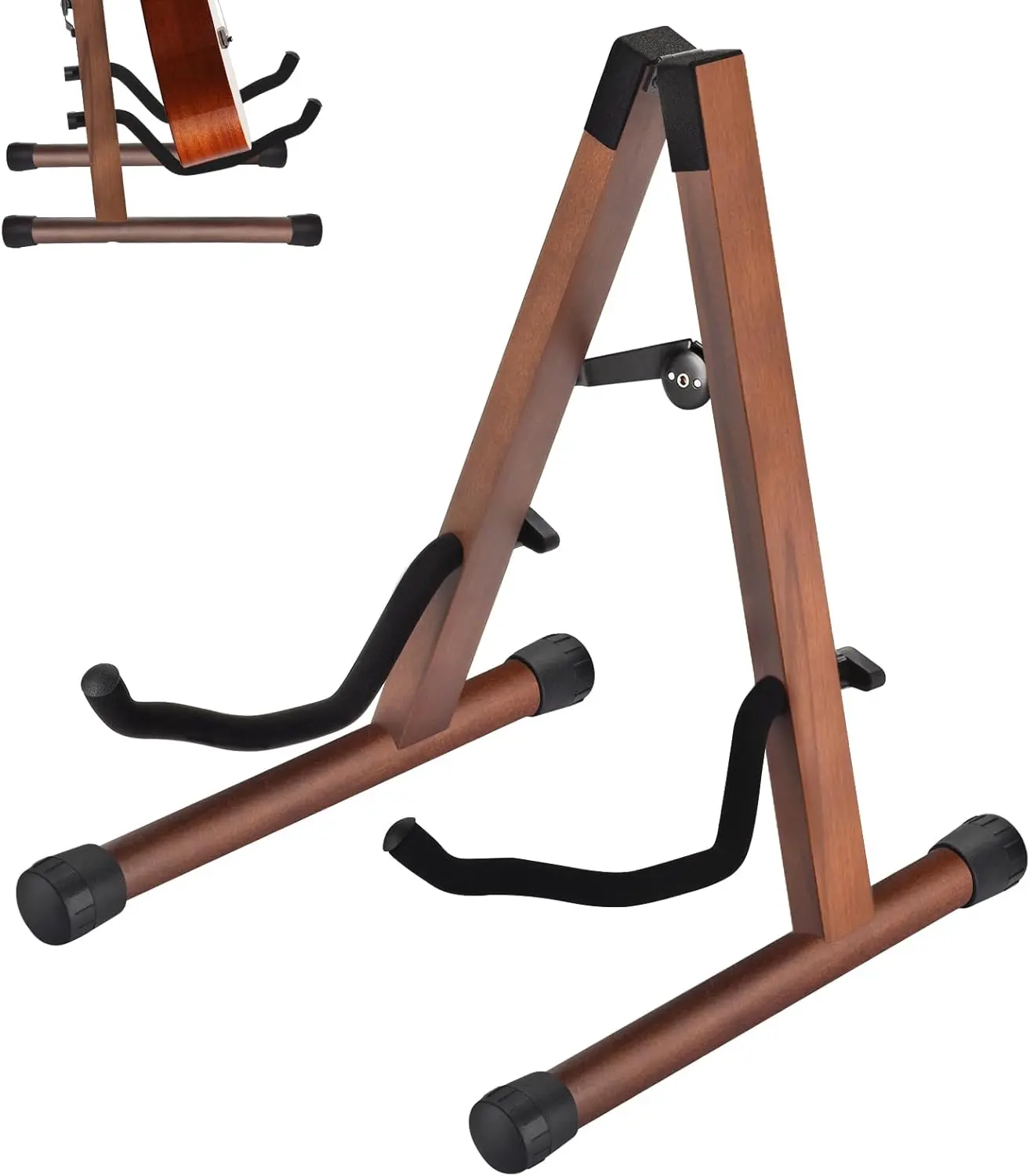 Guitar Stand, Acoustic Guitar Stand, Folding A-Frame Electric Guitar Stand, Wooden Guitar Stands Floor For School Music Program, Concerts & Multiple Users, Easy to Assemble