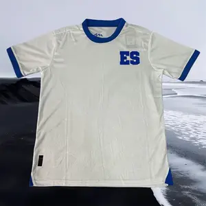 2025 El Salvador National Team Away White Short Sleeve Soccer Jersey Fans Version Breathable