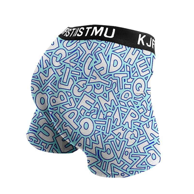 KJFISTMU 20-piece men's boxer briefs, random print set, men's elastic boxer briefs, soft and comfortable, close-fitting and breathable boxer briefs, a gift for husband or son