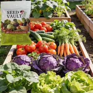 Home Vegetable Seed Kit – 35 High-Quality Varieties for Year-Round Planting – Non-GMO Heirloom Mix for Backyard Gardens, Prepper Storage & Healthy Eating