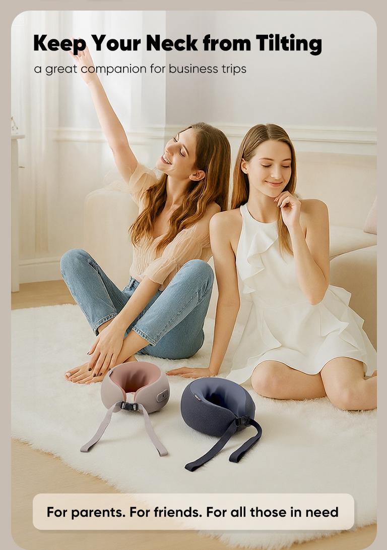 CINCOM U-Shaped Neck Massager Pillow for Cervical Support, with Soothing Heat & Kneading, 360° Memory Foam Support, Cordless, Rechargeable & Portable, Perfect Gift for Black Friday, Thanksgiving, Christmas, Birthdays & More