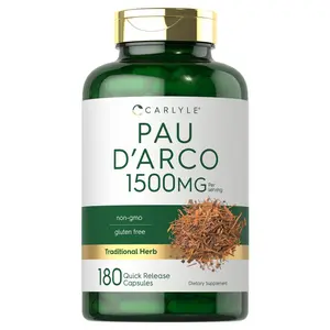 Carlyle Pau D'Arco Capsules | 1500mg | 180 Count | Non-GMO, Gluten Free | Herbal Supplement