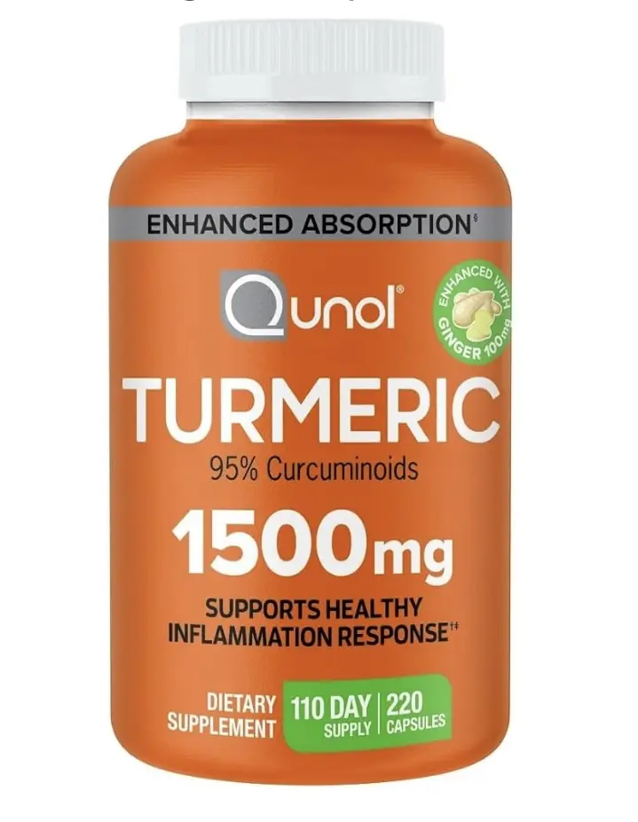 Qunol Turmeric Capsules, 1500 mg Strength, 220-Count Edible Health & Nutrition Supplement Nutritional Supplement Healthcare Supplement