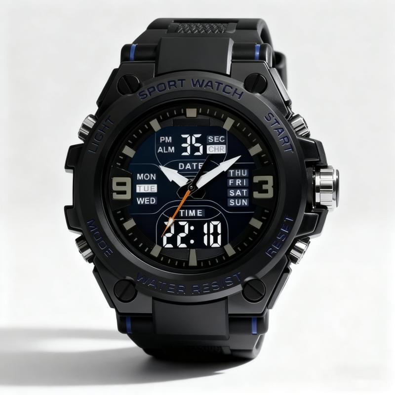 Men's Sporty Digital Watch Trendy Electronic Wristwatch for Daily Wear With Gift Box