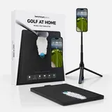 No-Ball Golf Simulator for Home - Golf Practice Equipment, Precise Simulation Training Aids, 80+ Courses, Realistic Shot Tracking, Magnetic Tripod, Multiplayer Online Play, Home/Backyard Skill Improver