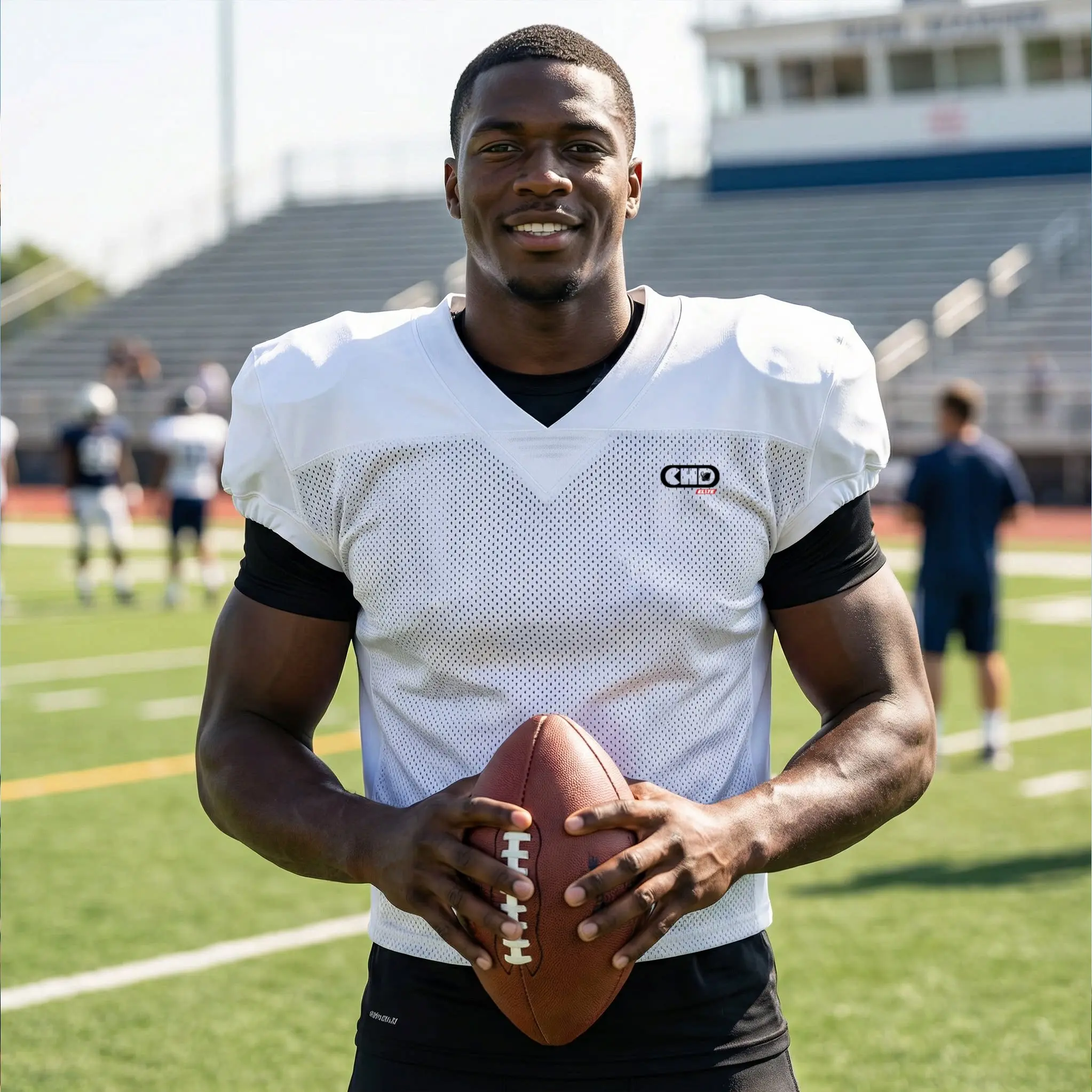 CHD Gen 2 Breathable Contoured American Football Practice Jersey - Football Uniform, Sports Style Jersey Shirt, Training Top, Athletic Top for Competitive Drills