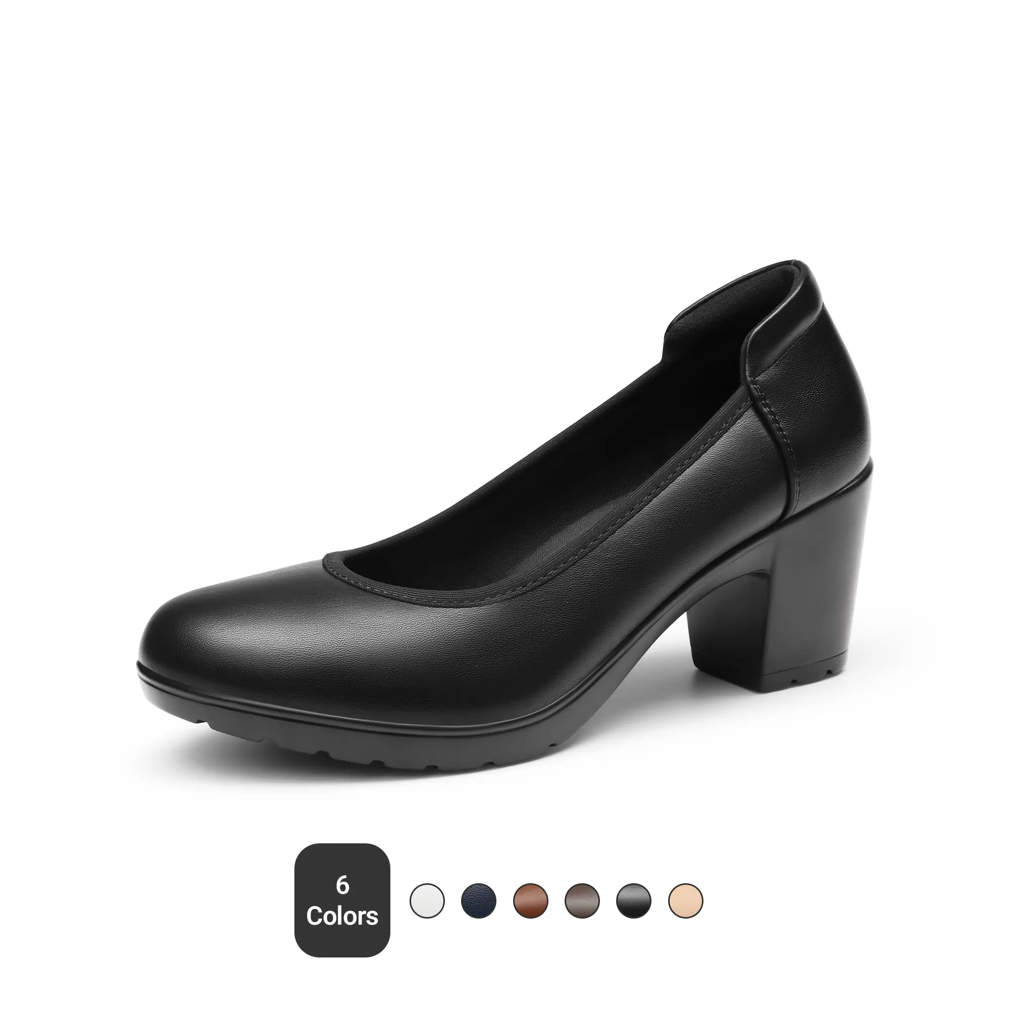 Dream Pairs Women's Edena Chunky Low Block Heel Cuban Pumps with Comfortable Insole, Foam Lining and TPR Outsole,back to school,back to school haul
