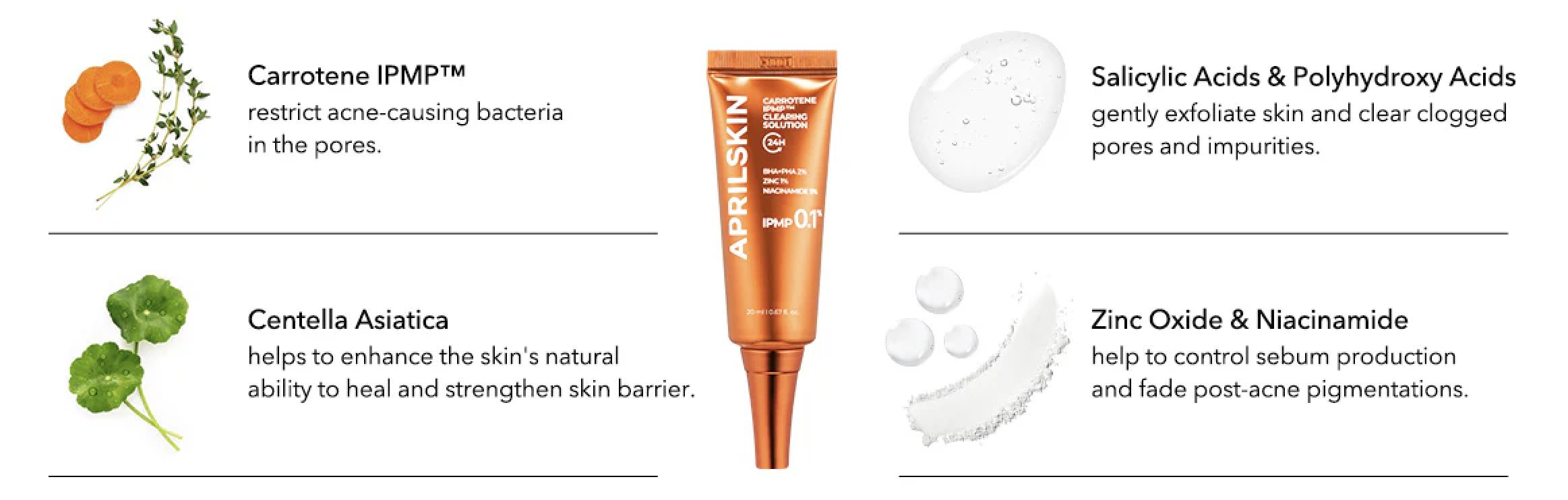 [APRILSKIN Official] 3M Carrotene IPMP Clearing Solution | Soothing & Calming Spot Cream  | Korean Skincare | Glass Glow Comfort Moisturizers