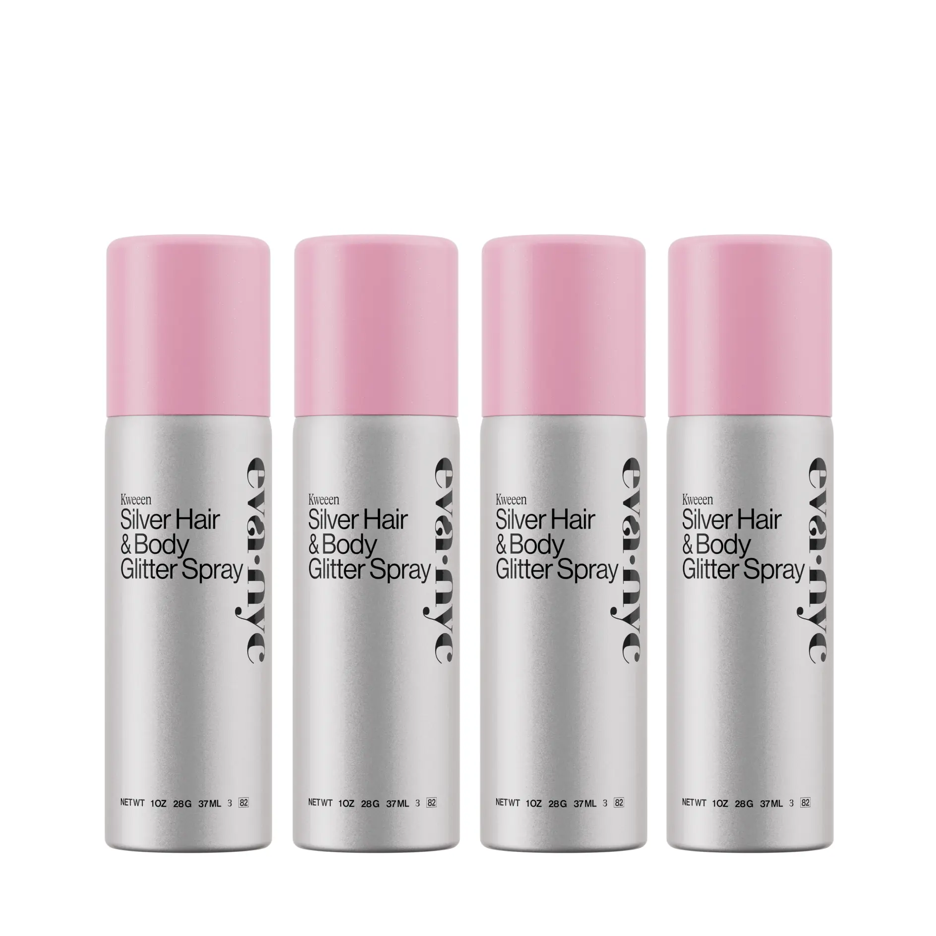 Eva NYC Kweeen Party Bundle, Travel Size Glitter Spray (Set of 4)