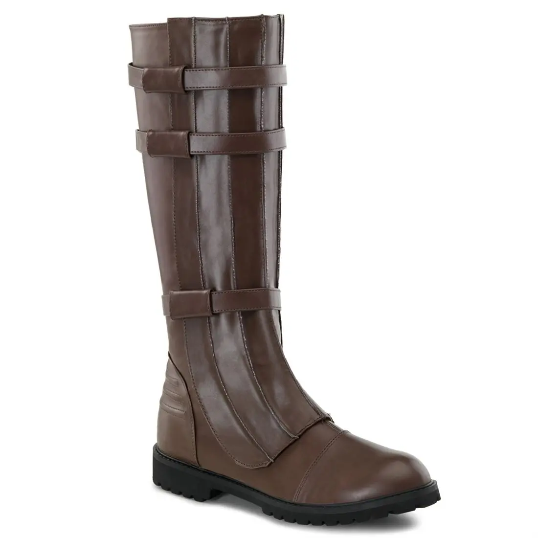 Men's Superhero Knee-High Boots - Plain Statement Footwear with Full Inner Zipper for Cosplay, Party Events, Statement Shoes, Side Zipper, Comic Conventions, All Seasons