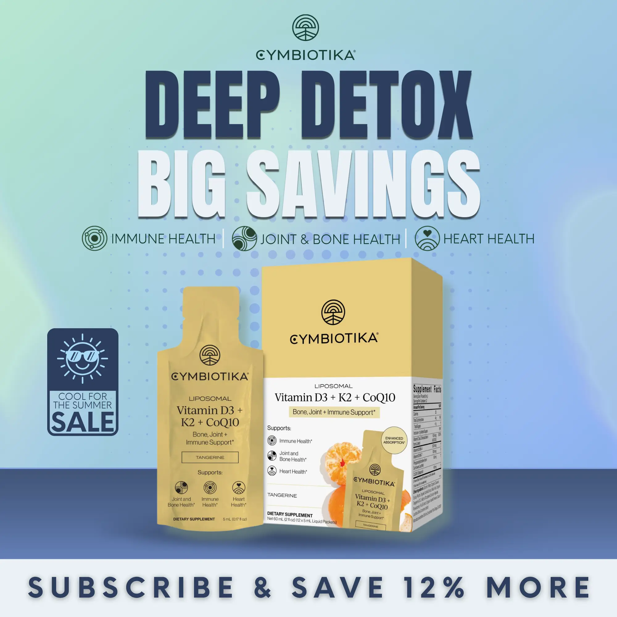 Liposomal Vitamin D3 + K2 + CoQ10 | 12-Packet Starter Kit | Clinically Proven 2x Better Absorbed | Stronger Bones, Healthier Heart & Immune Support | Plant-Based Lichen D3 | Dual MK-4 & MK-7 | 4,000 IU | 40mg Ubiquinol CoQ10 | Vegan | Third-Party Tested