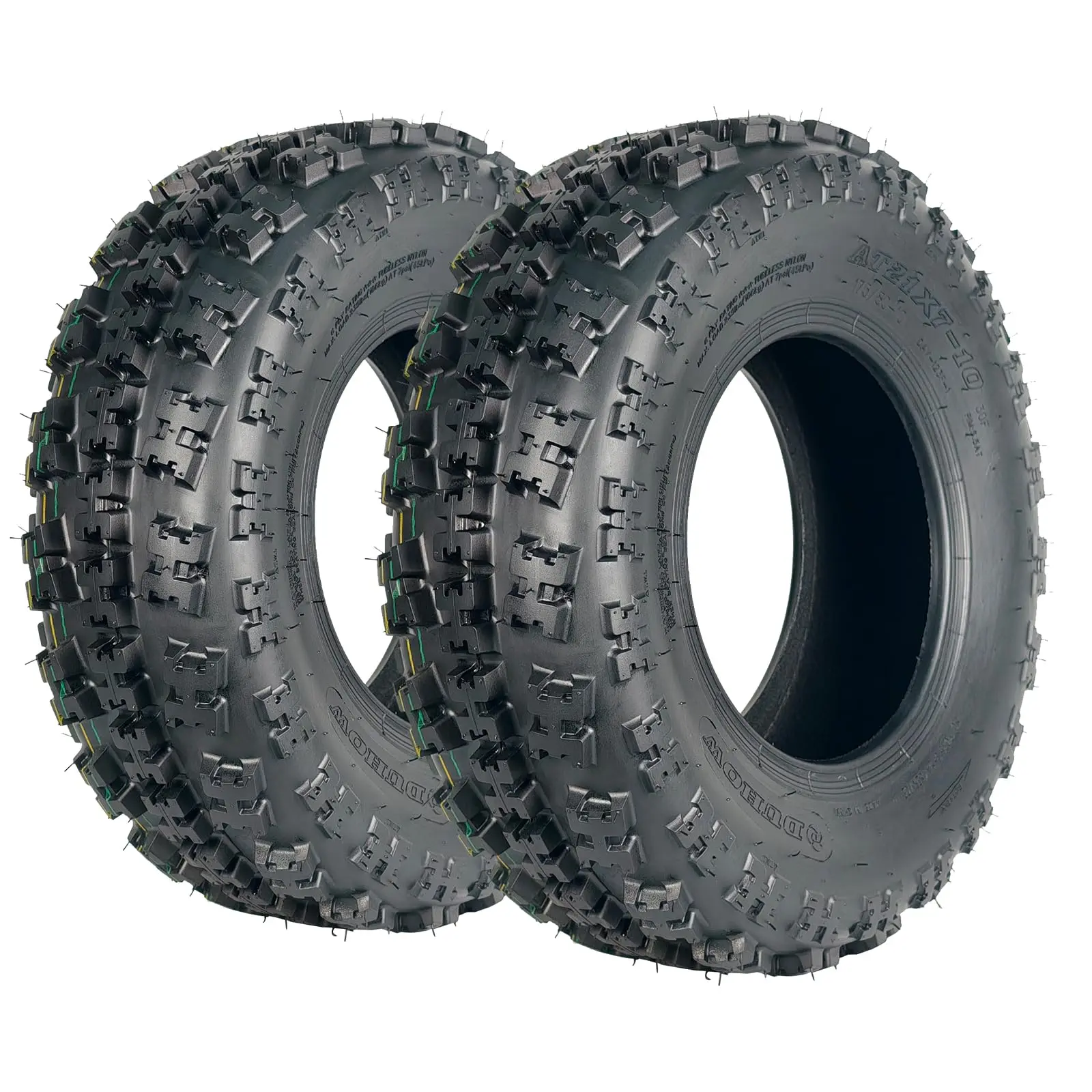 Garvee 21x7-10 ATV Tires Set of 2, Sport Front UTV Tires 21x7x10, 6 PR, Tubeless Quad Tires for UTV, Side By Side, Off-Road, Snow, and Trail Riding Adventures