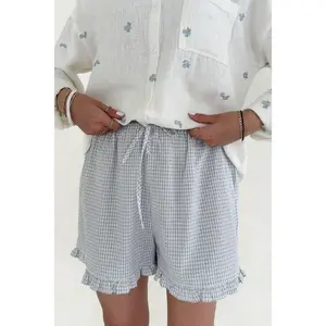 Livy Gingham Ruffle Shorts