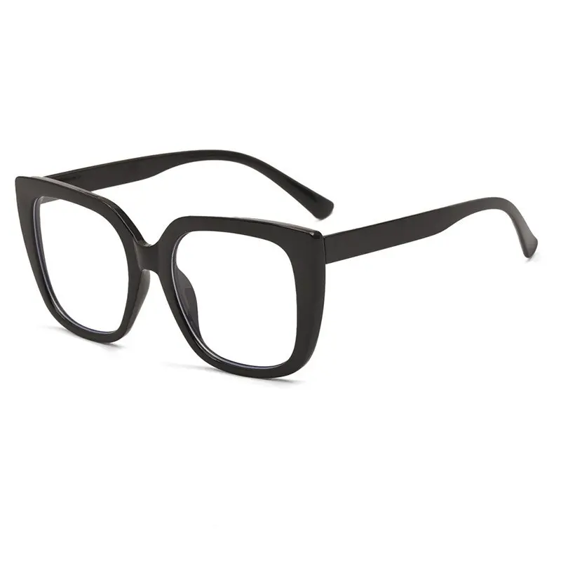 Oversized Square Cat-Eye Anti-Blue Light Frames - Eye-Friendly, Glare-Reducing Blue Light Glasses for Women, Lightweight Fashion Eyewear for All Face Shapes, Statement Frame Glasses