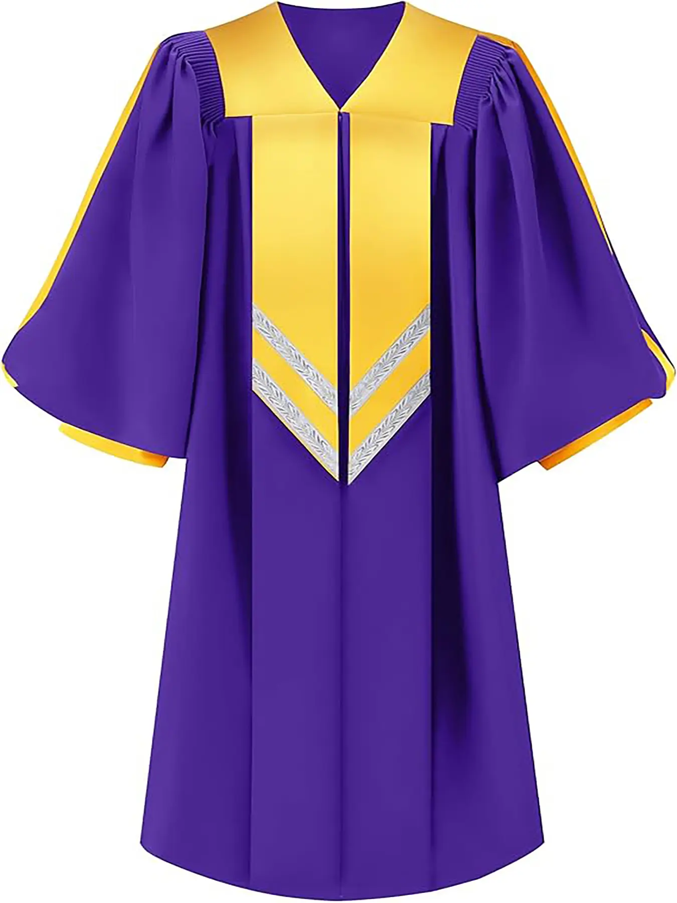 Unisex Adult Choir Robes - Matte Finish, Cuff Sleeves, Elegant Church Ceremonies & Baptisms Costumes, Stylish Choir Clothes