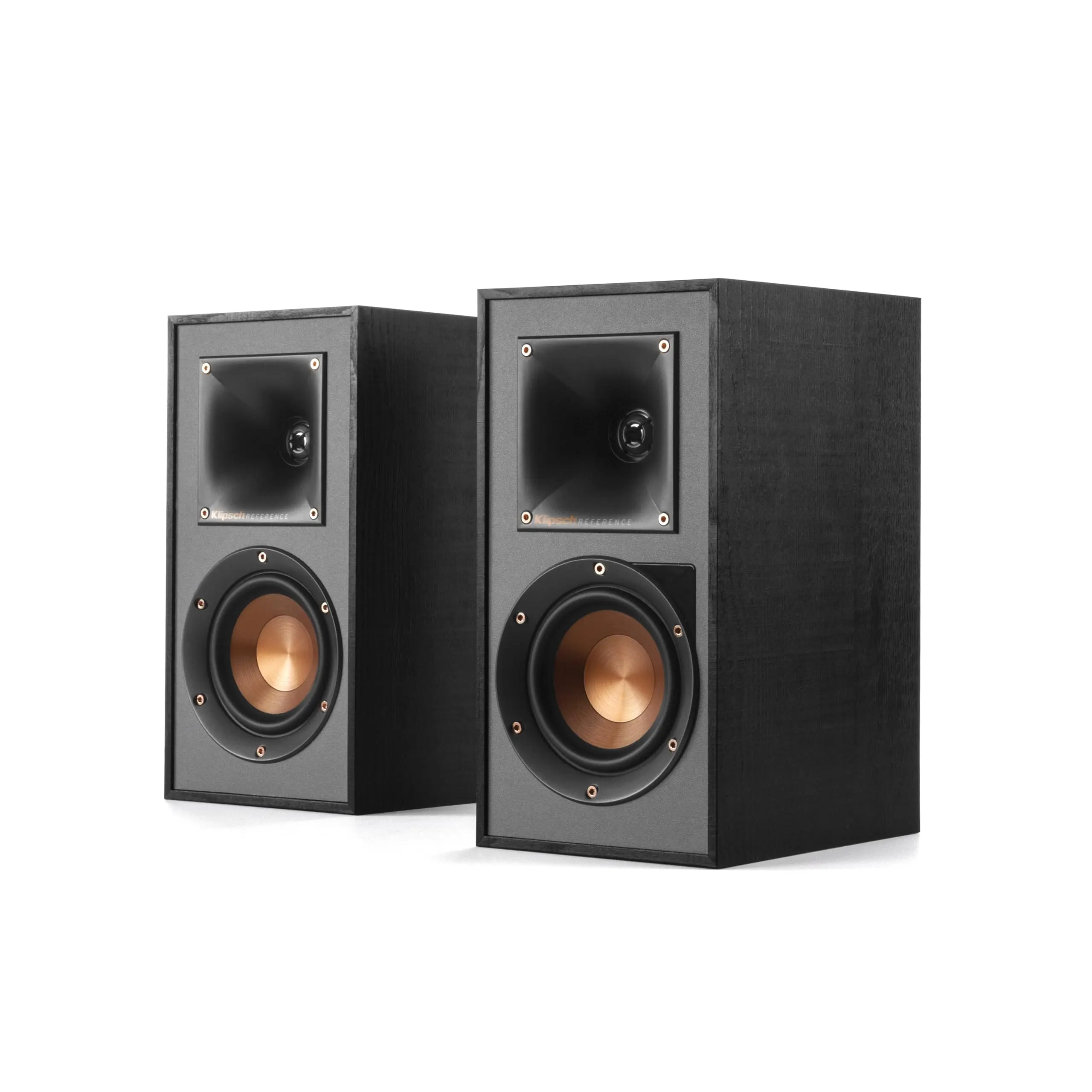 Klipsch R-41M Compact Black Finish Bookshelf Speakers - Set of 2, Powerful Audio, Detailed Sound, Modern Stylish Design - for Audiophiles, Enhancing Your Home Audio Hi-Fi Setup, Enhancing Your Home Audio Setup