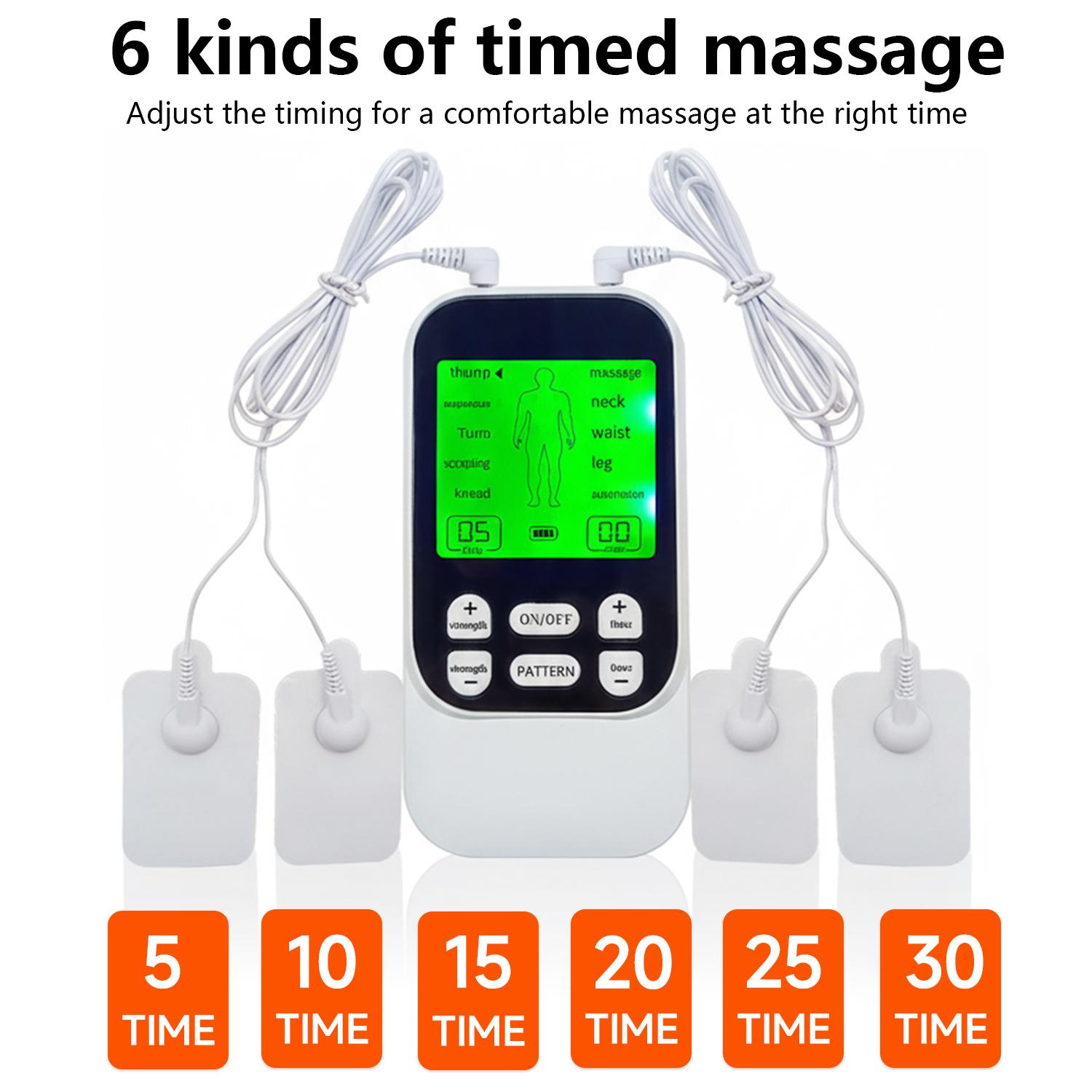 WCOLUE Dual Channel TENS EMS Unit 10 Modes Muscle Stimulator for Pain Relief, Rechargeable TENS Machine Massager with 4 Pads, Safe & Portable with 30 Intensity Levels, Best gift for friends and family, Valentine's Day gift WCOLUE Dual Channel TENS EMS Unit 10 Modes Muscle Stimulator for Pain Relief, Rechargeable TENS Machine Massager with 4 Pads, Safe & Portable with 30 Intensity Levels, Best gift for friends and family, Valentine's Day gift