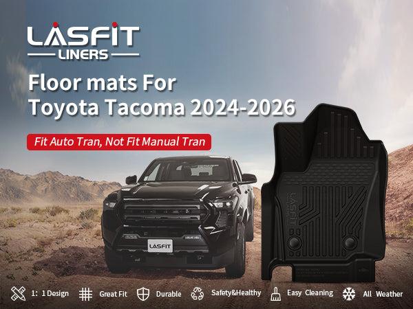 Lasfit fit for 2024-2026 Toyota Tacoma 1st Row Floor Mats, Fit Auto Transmission Only