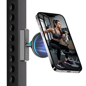 Magnetic Phone Holder for Gym,Strong Magnets Phone Holder Attach to Metal Surface,Dual Magnetic Phone Mount,Gym Accessories for Men Women Essentials for All Smartphones 4.7-7"