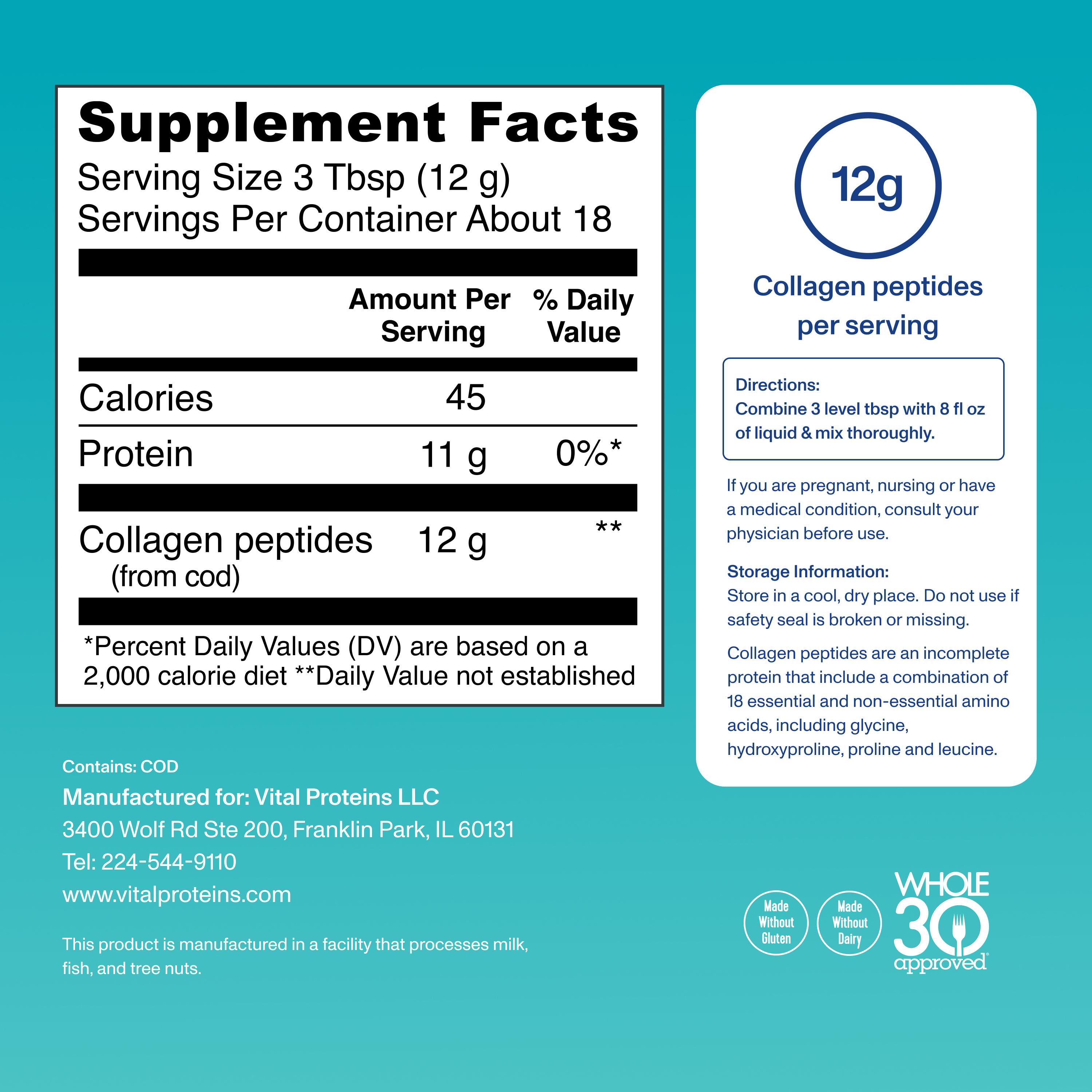 Vital Proteins Marine Collagen - Peptides Powder Dietary Supplement | 7.8 oz, For Skin Hair Nail Joint - Hydrolyzed Collagen Vital Proteins Marine Collagen - Peptides Powder Dietary Supplement | 7.8 oz, For Skin Hair Nail Joint - Hydrolyzed Collagen