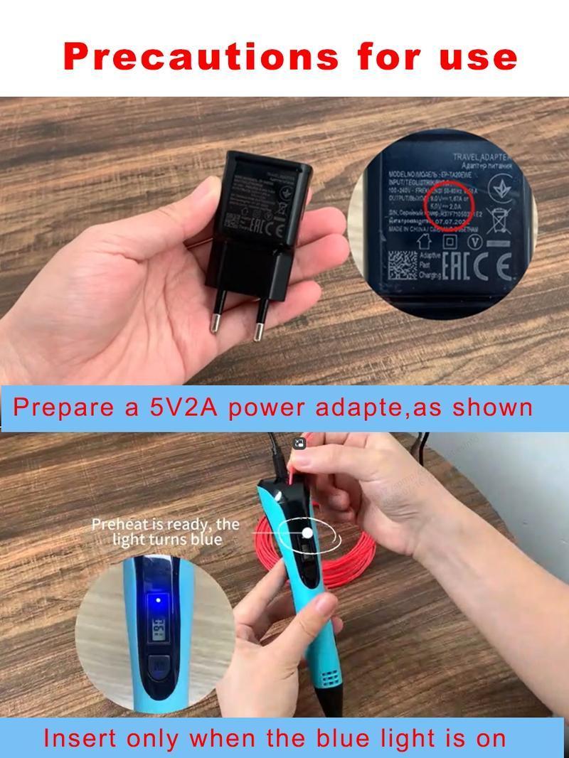 2026 NEW 3D Printing Pen Set for Kids with LCD Display PLA Filament 3 Gears Adjustable Spinning Speed Ideal for Birthdays Christmas Presents