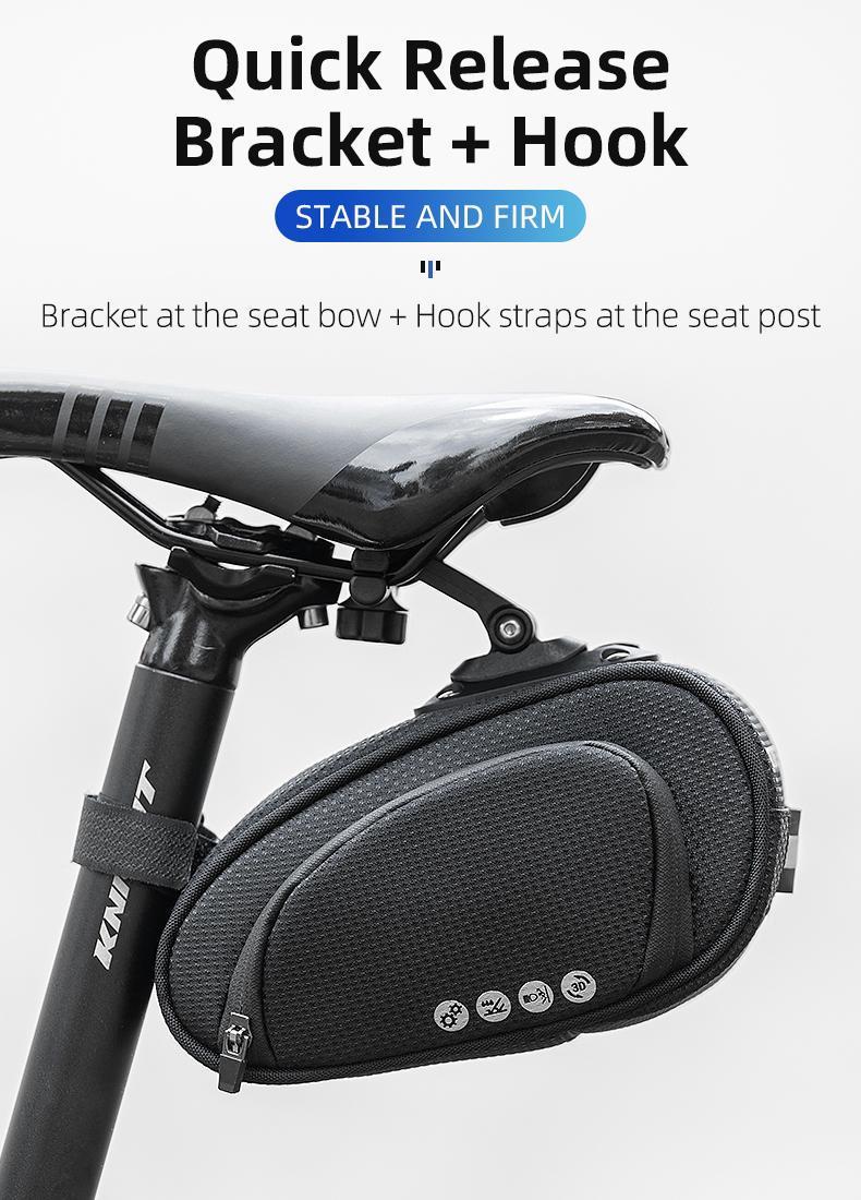 ROCKBROS Bike Saddle Bag Under Seat Bag Bicycle Seat Pack Pouch for Cycling Adjustable Mounting ROCKBROS Bike Saddle Bag Under Seat Bag Bicycle Seat Pack Pouch for Cycling Adjustable Mounting