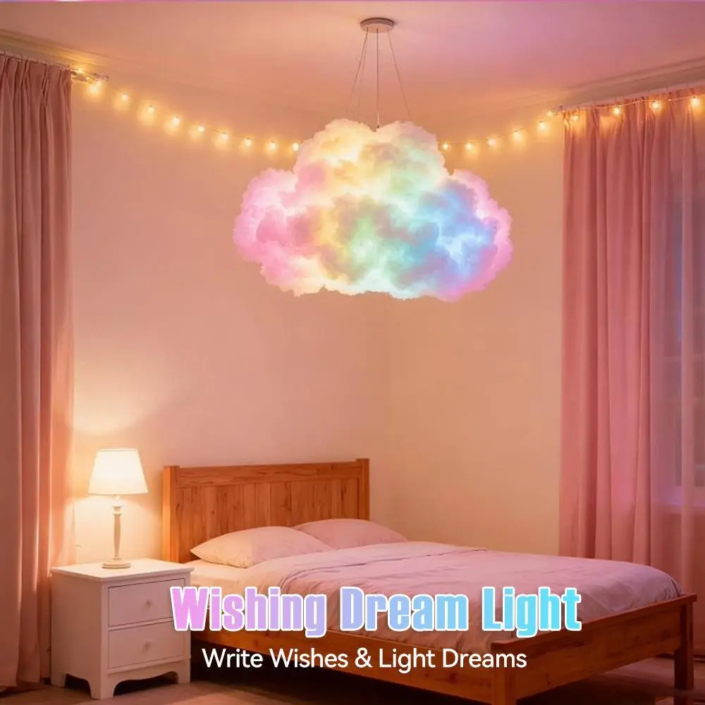 Thundercloud Lamp DIY Kit Night Light Cloud Lamp Colorful Christmas Holiday Glow Gaming Room Decoration Light Smart APP LED Remote Control
