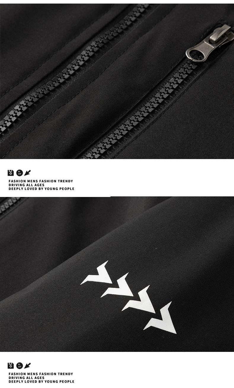 Sulaite Men's Casual Windbreaker Jacket Stand Collar Zipper Anti-Pilling Smooth Fabric Multiple Pockets Versatile Outdoor/Casual/Commuter Long Sleeve Biker Street Style Motorcycle Streetwear Sports