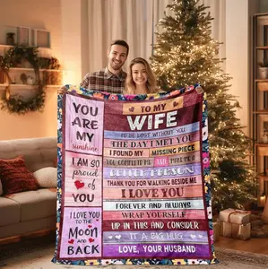 Blanket Gifts for Wife Romantic Anniversary Birthday Gifts for Wife Her I Love You Presents for Wife from Husband to My Wife Warm Gifts for Christmas Valentine's Mother's Day
