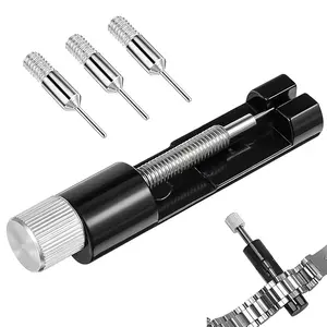 Watch Link Removal Kit, Tools to Adjust and Remove Bracelets,Pin Remover for Sizing Strap,Easy to Use Watch Strap Resizer with Replacement Pins for Most Metal Watch Bands