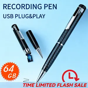 64GB Ultra Hiden Voice Recorder,One-Touch Recording,Record continuously for 20hours,HD Noise Reduction,Long Battery,Large Storage,Include OTG adapter,Smart