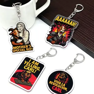 4 ops Dungeon Crawler Carl Cat Donut Acrylic Keychain, Accessories Science Fiction Acrylic Keyrings